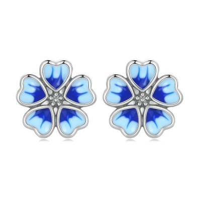 Cercei argint Vintage Blue Flower Cercei argint Vintage Blue Flower