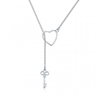 Colier argint Heart & Key Colier argint Heart & Key
