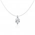 Colier argint Simple Silver Cubic Zircon Tear