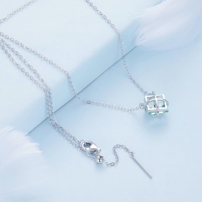 Colier argint cu pandantiv trifoi cu patru foi