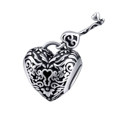 Talisman argint Inima cu Cheie