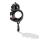 Talisman argint pisica neagra cu inima roz