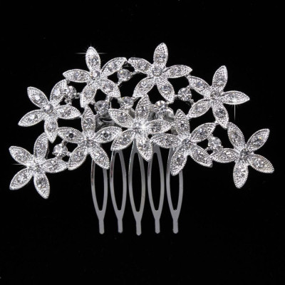 Accesoriu par agrafa tip pieptene Euphoria cu diamante de zirconiu cubic