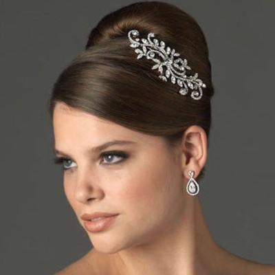 Accesoriu par agrafa tip pieptene Elegant Diamond cu diamante de zirconiu