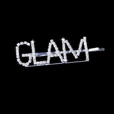 Agrafa cu litere din cristale Glam