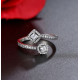 Inel argint Two Drop Diamonds