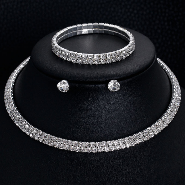 Set Colier Cercei si Bratara Glamorous
