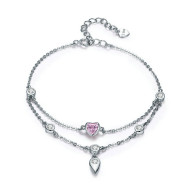 Bratara argint 925 Pink Sweetheart