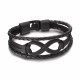 Bratara piele neagra Black Infinity Ethan