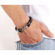Bratara piele Jesus Silver Anchor Thomaso
