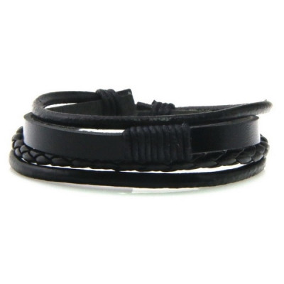 Bratara Noah piele neagra