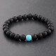 Bratari set cuplu Yin Yang Blue Black