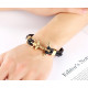 Bratara piele Gold Anchor Thomaso