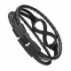 Bratara piele neagra Black Infinity Ethan