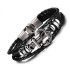 Bratara Sailor piele neagra cu ancora