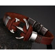 Bratara piele Brown Anchor