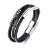 Bratara leather Silver Magnetic Thomaso