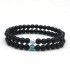 Bratari set cuplu Black Stone Olympius