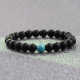 Bratari set cuplu Yin Yang Blue Black