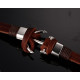 Bratara piele Brown Anchor