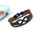Bratara piele maro Black Infinity Ethan