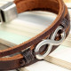 Bratara piele Brown Infinity