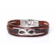 Bratara piele Brown Infinity