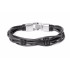 Bratara piele black Weave