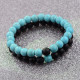 Bratari set cuplu Yin Yang Blue Black