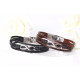 Bratara piele neagra Infinity