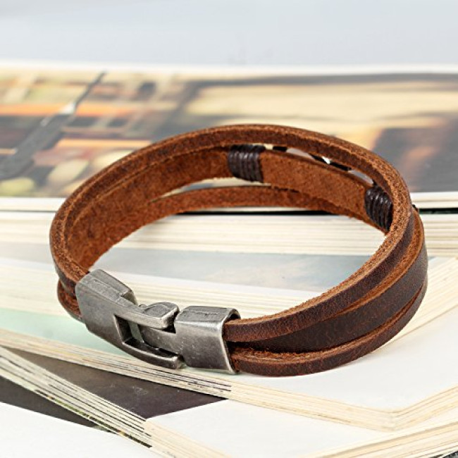 Bratara piele Brown Infinity