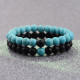 Bratari set cuplu Yin Yang Blue Black
