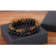 Bratari cuplu pietre naturale Tiger Eye Black Onix