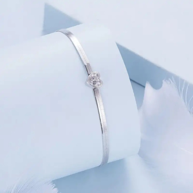 Bratara argint 925 cu Inima din Cubic Zirconia