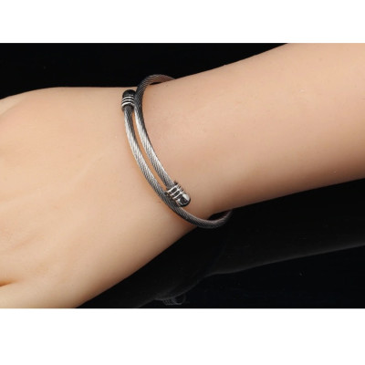 Bratara bangle din inox Elegant Silver