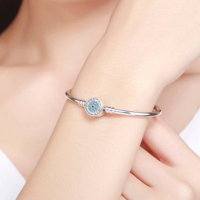 Bratara argint 925 Blue Eye of Protection