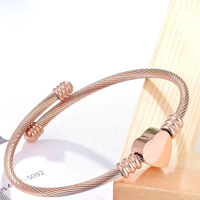 Bratara cu inima bangle Rose Gold Moments of Love
