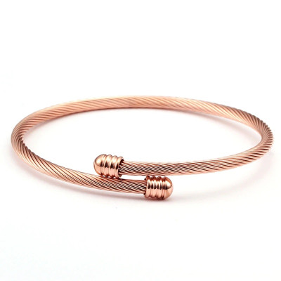 Bratara bangle din inox Elegant Rose Gold