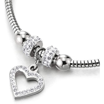 Bratara cu talisman inima Heart Charms din inox