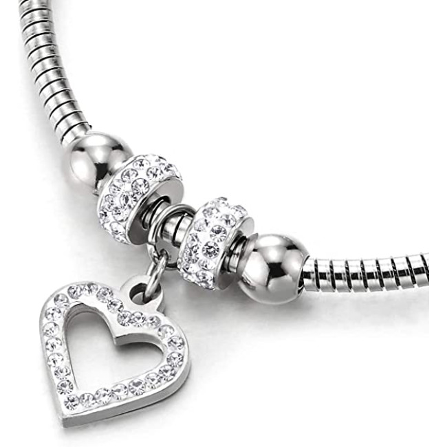 Bratara Heart Charms