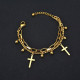 Bratara Charmuri Cross Gold