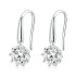 Cercei argint Round Zircon Crystal