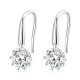 Cercei argint Round Zircon Crystal
