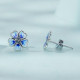 Cercei argint Vintage Blue Flower
