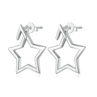 Cercei argint cu Charm Stea