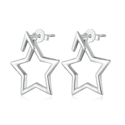 Cercei argint cu Charm Stea