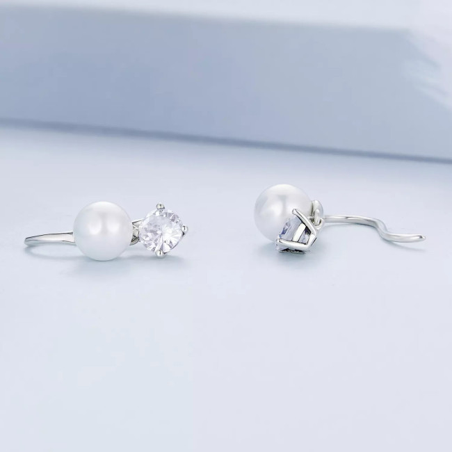 Cercei argint cu Perle si Cubic Zirconia
