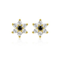 Cercei argint Snowflakes Flower