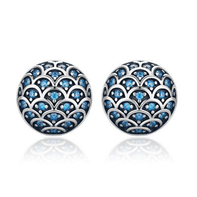 Cercei argint Blue Magic Crystals 