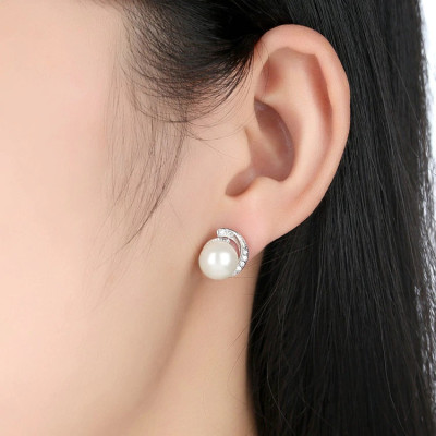 Cercei argint Elegant Perla